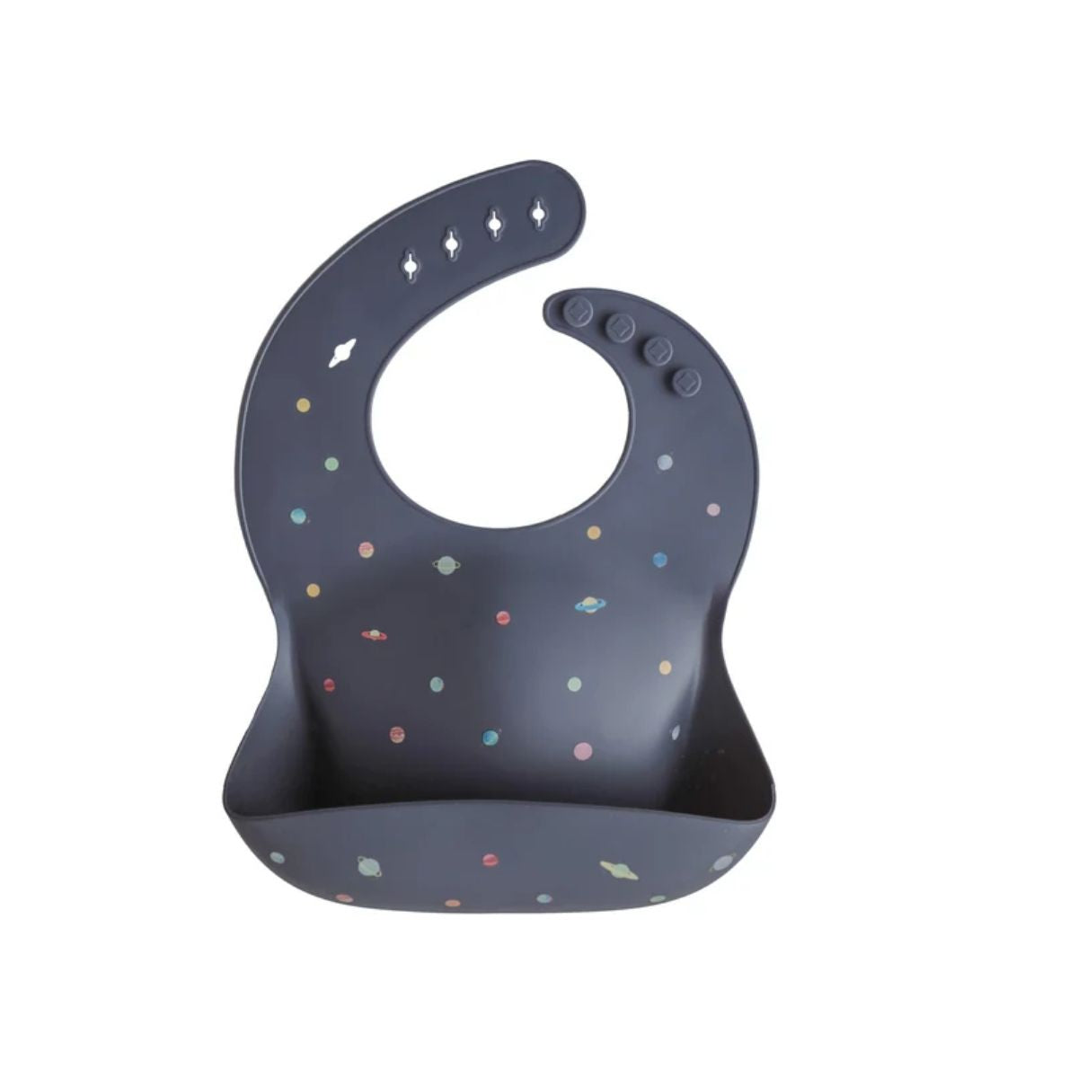 Babador De Silicone Infantil Mushie Planets - Grows with Your Baby