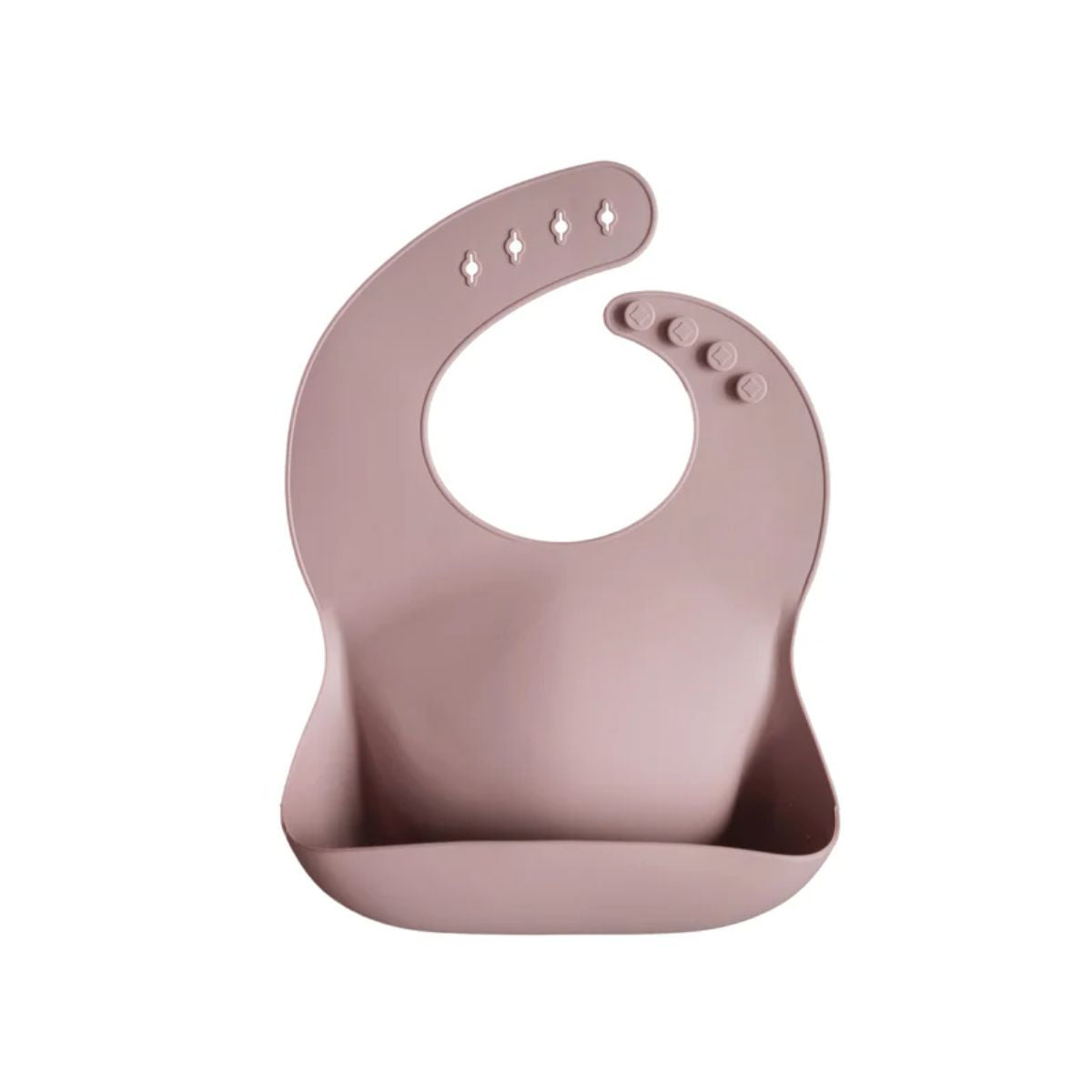 Babador De Silicone Infantil Mushie Warm Taupe - Grows with Your Baby