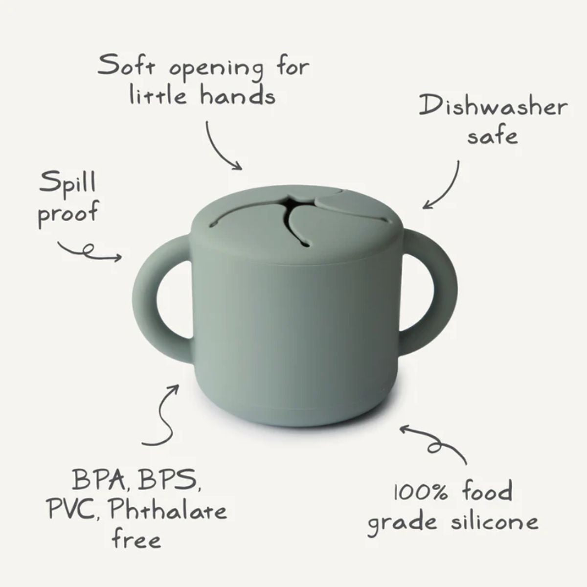 Mushie Snack Cup - Blush - Safe and Non-Toxic