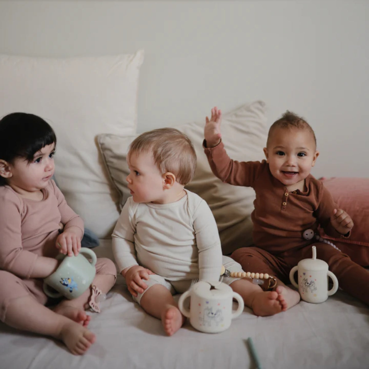 Mushie Snack Cup - Bluey Sage - Perfect for On-the-Go Use