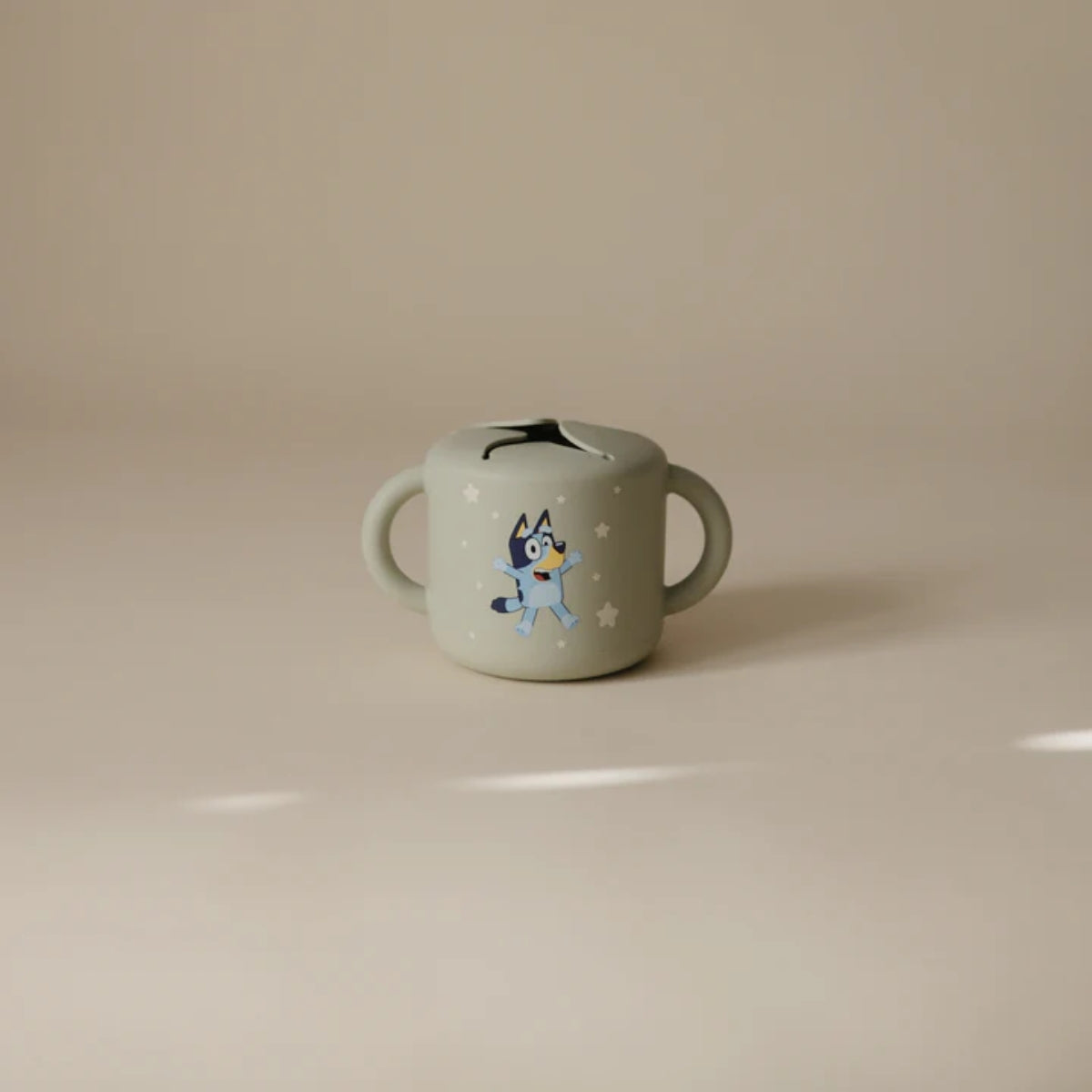 Mushie Snack Cup - Bluey Sage - Supports Independent Snacking